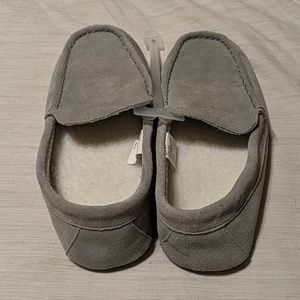 Men's Faux Fur Lined Slippers Gray Size 9 NWOT
